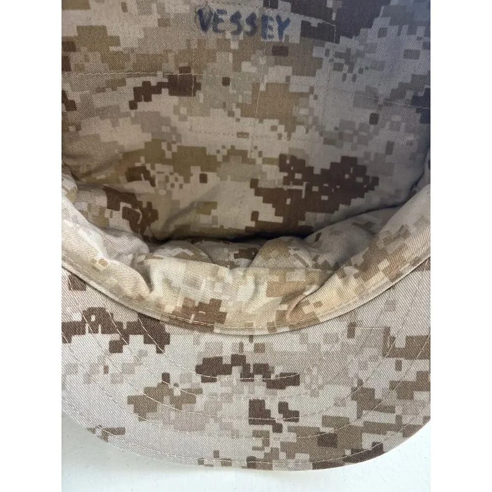 USMC Desert MARPAT Garrison Cap Digital Camo EGA Emblem Marine Corps